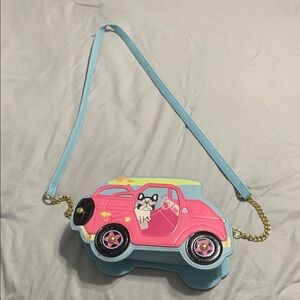 Betsey Johnson Pink and Blue Car-Shaped Kids Bag